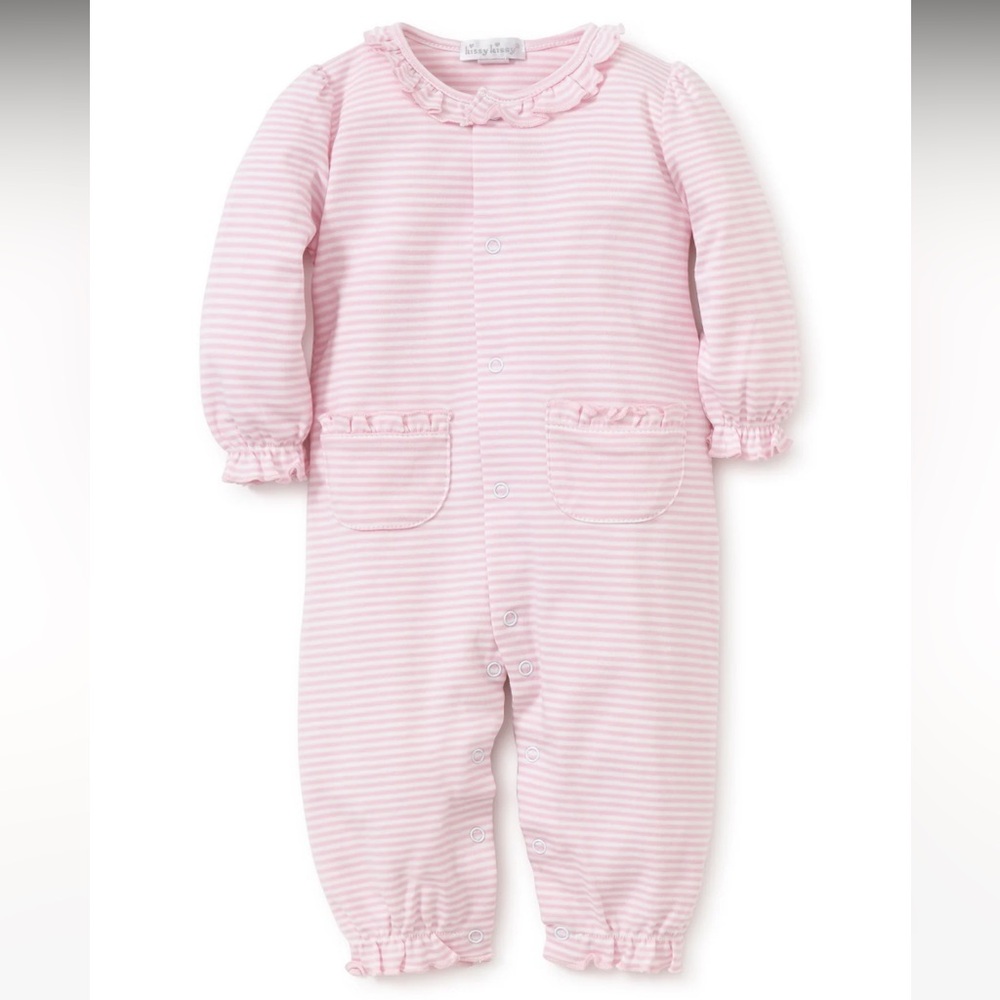 Kissy Kissy Pink Striped Footie